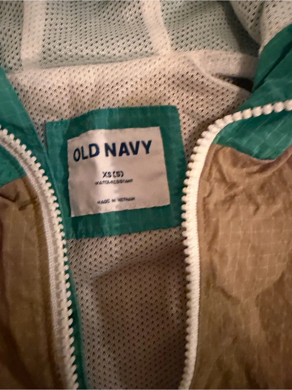 Old Navy Colorblock Kids Raincoat XS